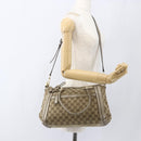 GUCCI Bamboo Wrasse GG Canvas Tote Bag 2way Beige Gold 282300 Auth ep12525-25