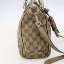 GUCCI Bamboo Wrasse GG Canvas Tote Bag 2way Beige Gold 282300 Auth ep12525-3