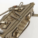 GUCCI Bamboo Wrasse GG Canvas Tote Bag 2way Beige Gold 282300 Auth ep12525-6