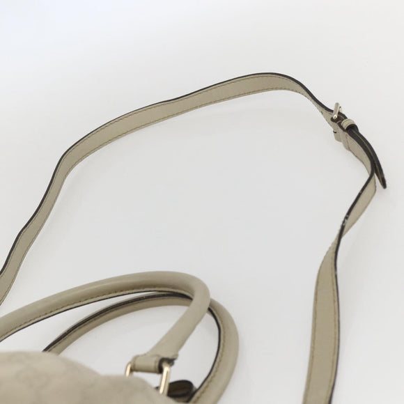 GUCCI GG Canvas Guccissima Sukey Bag Leather 2way Ivory Gold 247902 Auth ep12526