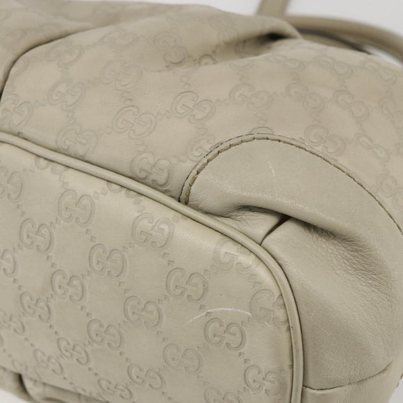 GUCCI GG Canvas Guccissima Sukey Bag Leather 2way Ivory Gold 247902 Auth ep12526