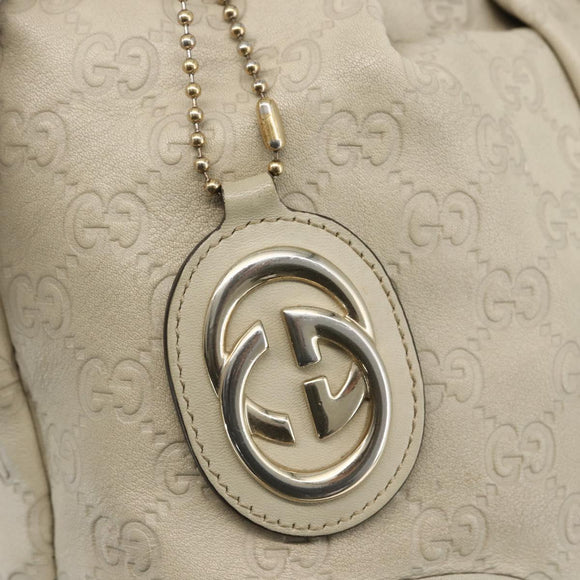 GUCCI GG Canvas Guccissima Sukey Tasche Leder 2-Wege Elfenbein Gold 247902 Auth ep12526