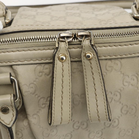 GUCCI GG Canvas Guccissima Sukey Tasche Leder 2-Wege Elfenbein Gold 247902 Auth ep12526