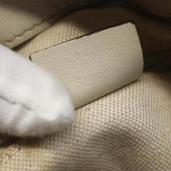 GUCCI GG Canvas Guccissima Sukey Bag Leather 2way Ivory Gold 247902 Auth ep12526