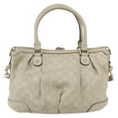 GUCCI GG Canvas Guccissima Sukey Bag Leather 2way Ivory Gold 247902 Auth ep12526-2