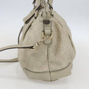 GUCCI GG Canvas Guccissima Sukey Bag Leather 2way Ivory Gold 247902 Auth ep12526-4