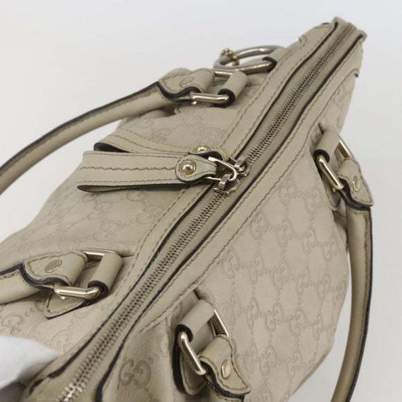 GUCCI GG Canvas Guccissima Sukey Bag Leather 2way Ivory Gold 247902 Auth ep12526