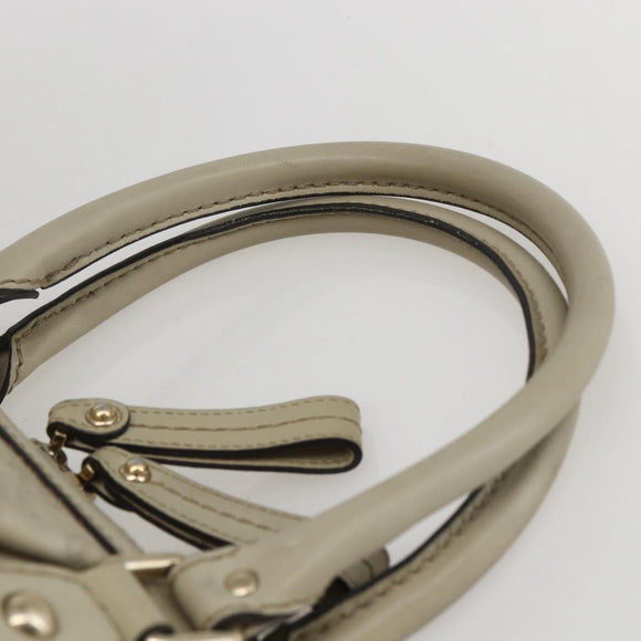 GUCCI GG Canvas Guccissima Sukey Bag Leather 2way Ivory Gold 247902 Auth ep12526