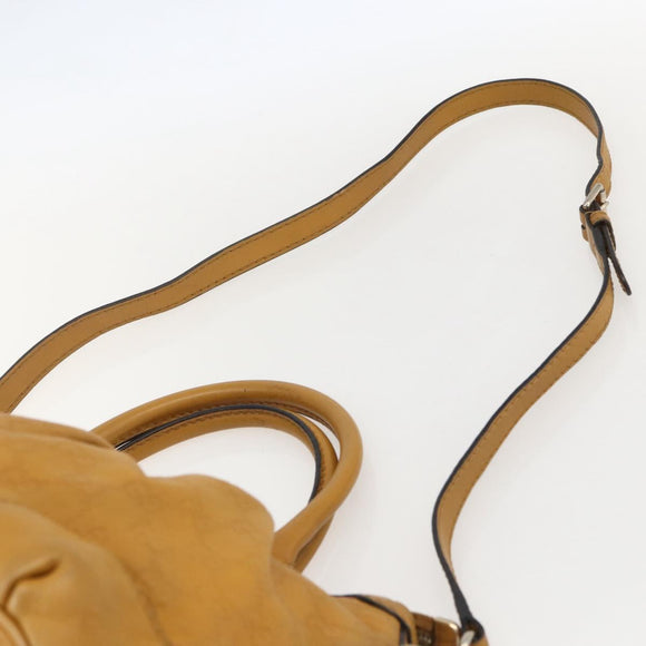 GUCCI GG Canvas Guccissima Sukey Bag Leather 2way Yellow 247902 Auth ep12527