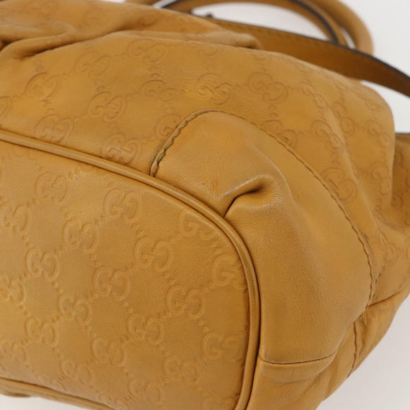 GUCCI GG Canvas Guccissima Sukey Bag Leather 2way Yellow 247902 Auth ep12527