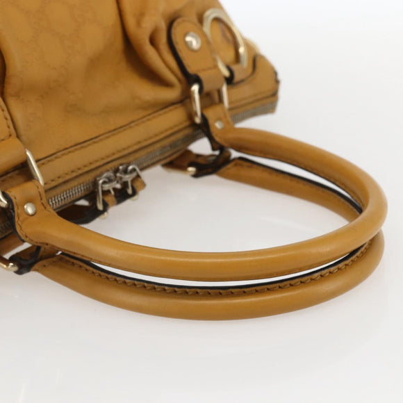 GUCCI GG Canvas Guccissima Sukey Bag Leather 2way Yellow 247902 Auth ep12527