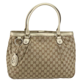GUCCI GG Canvas Sukey Tote Bag Beige Gold 296835 Auth ep12529 - 0