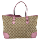 GUCCI GG Canvas Heart Bit Tote Bag Beige Gold 269956 Auth ep12530-2