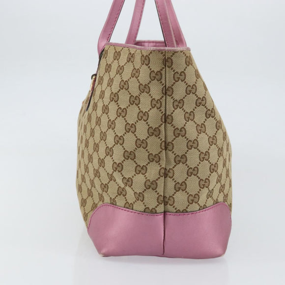 GUCCI GG Canvas Heart Bit Tote Bag Beige Gold 269956 Auth ep12530