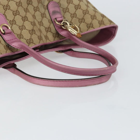 GUCCI GG Canvas Heart Bit Tote Bag Beige Gold 269956 Auth ep12530