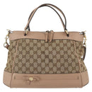 GUCCI GG Canvas Web Sherry Line Mayfair Bag 2way Beige Red 269894 Auth ep12531-13