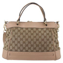 GUCCI GG Canvas Web Sherry Line Mayfair Bag 2way Beige Red 269894 Auth ep12531-2