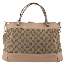 GUCCI GG Canvas Web Sherry Line Mayfair Bag 2way Beige Red 269894 Auth ep12531 - 0