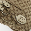 GUCCI GG Canvas Sukey Tote Bag Beige Gold 296835 Auth ep12532-10