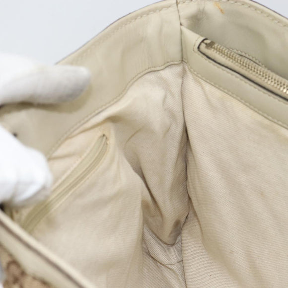 GUCCI GG Canvas Sukey Tote Bag Beige Gold 296835 Auth ep12532