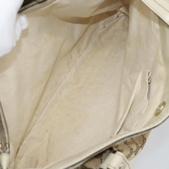 GUCCI GG Canvas Sukey Tote Bag Beige Gold 296835 Auth ep12532