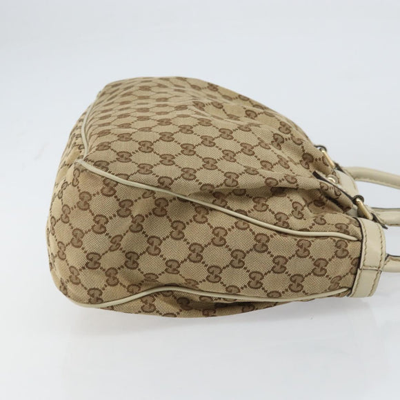 GUCCI GG Canvas Sukey Tote Bag Beige Gold 296835 Auth ep12532