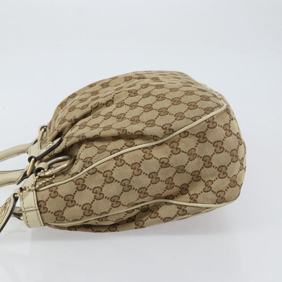 GUCCI GG Canvas Sukey Tote Bag Beige Gold 296835 Auth ep12532