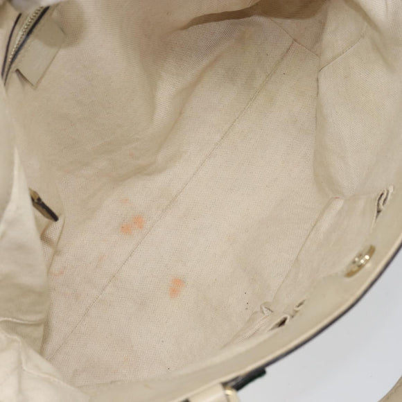 GUCCI GG Canvas Web Sherry Line Mayfair Tote Bag Beige Red 257061 Auth ep12533