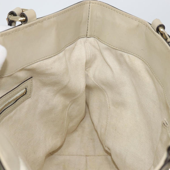 GUCCI GG Canvas Web Sherry Line Mayfair Tote Bag Beige Red 257061 Auth ep12533