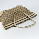 GUCCI GG Canvas Web Sherry Line Mayfair Tote Bag Beige Red 257061 Auth ep12533-6