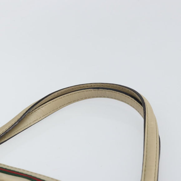 GUCCI GG Canvas Web Sherry Line Mayfair Tote Bag Beige Red 257061 Auth ep12533