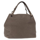 BOTTEGA VENETA INTRECCIATO Tote Bag Leather Gray Auth ep12538-1