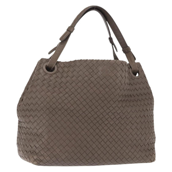BOTTEGA VENETA INTRECCIATO Tote Bag Leather Gray Auth ep12538