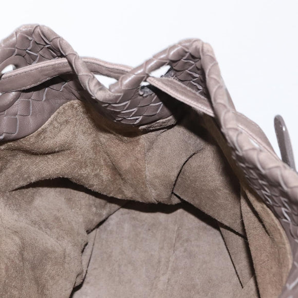 BOTTEGA VENETA INTRECCIATO Tote Bag Leather Gray Auth ep12538