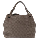BOTTEGA VENETA INTRECCIATO Tote Bag Leather Gray Auth ep12538-2