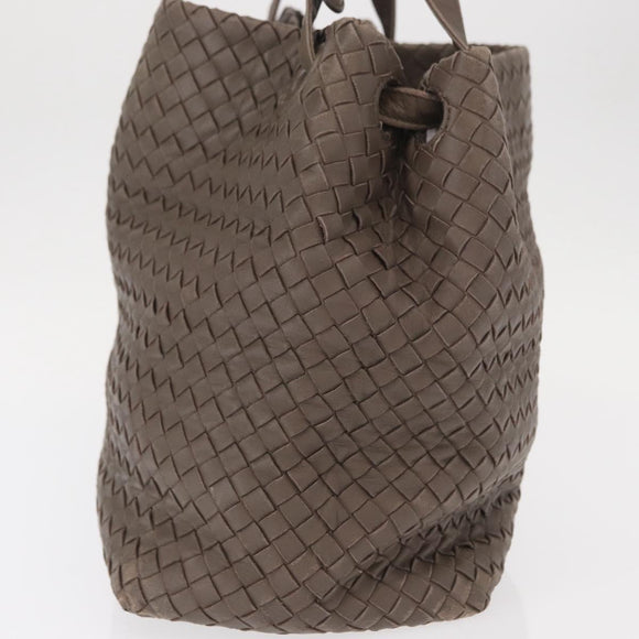 BOTTEGA VENETA INTRECCIATO Tote Bag Leather Gray Auth ep12538