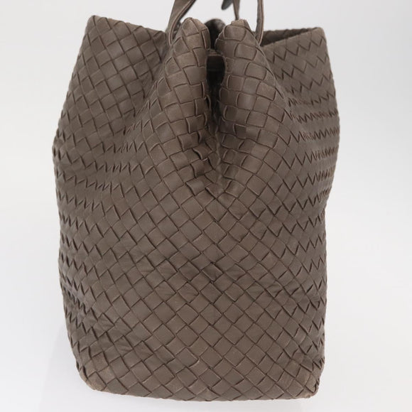 BOTTEGA VENETA INTRECCIATO Tote Bag Leather Gray Auth ep12538