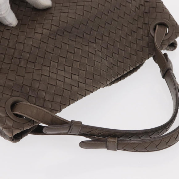 BOTTEGA VENETA INTRECCIATO Tote Bag Leather Gray Auth ep12538