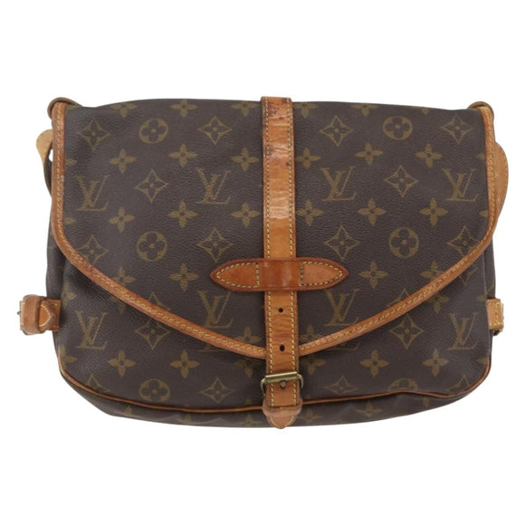 LOUIS VUITTON Monogram Saumur 30 Shoulder Bag M42256 LV Auth ep12539