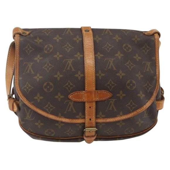 LOUIS VUITTON Monogram Saumur 30 Shoulder Bag M42256 LV Auth ep12539