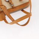 PRADA Boston Bag Canvas Beige Silver Auth ep12540-7