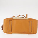 PRADA Boston Bag Canvas Beige Silver Auth ep12540-9