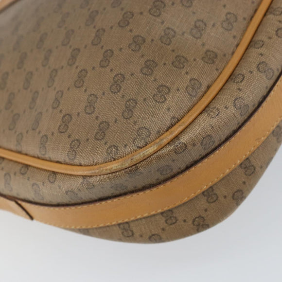 GUCCI Micro GG Supreme Shoulder Bag PVC Beige Gold 001 116 4425 Auth ep12545