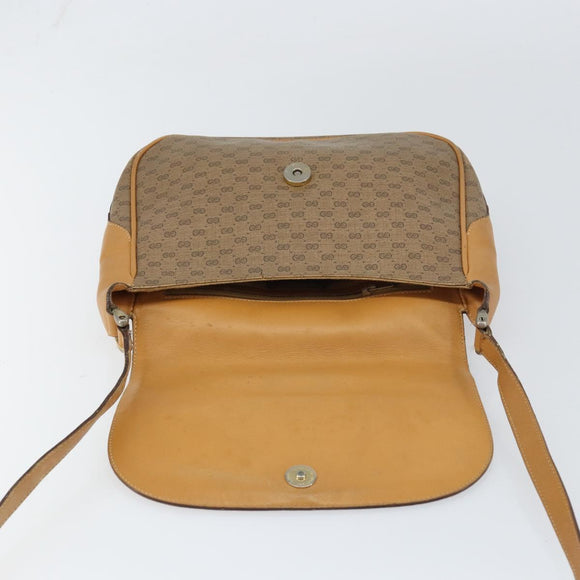GUCCI Micro GG Supreme Shoulder Bag PVC Beige Gold 001 116 4425 Auth ep12545