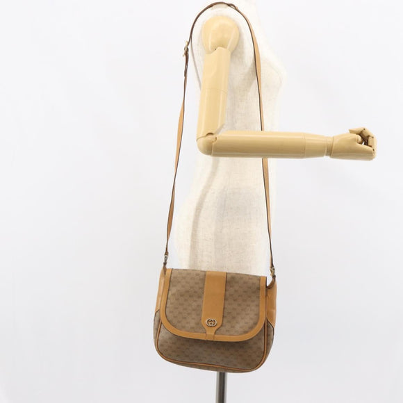 GUCCI Micro GG Supreme Shoulder Bag PVC Beige Gold 001 116 4425 Auth ep12545