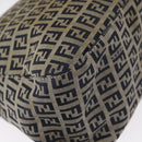 FENDI Zucchino Canvas Mamma Baguette Shoulder Bag Navy Silver Auth ep12546-16
