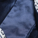 FENDI Zucchino Canvas Mamma Baguette Shoulder Bag Navy Silver Auth ep12546-11