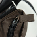 PRADA Shoulder Bag Nylon Beige Silver Auth ep12552-16