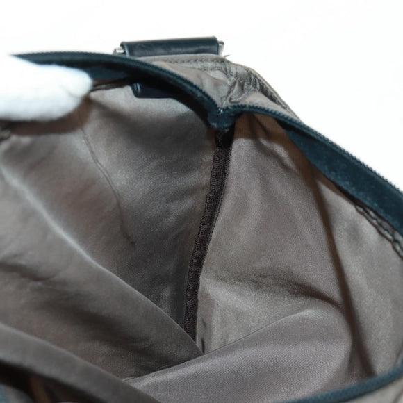 PRADA Shoulder Bag Nylon Beige Silver Auth ep12552