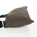 PRADA Shoulder Bag Nylon Beige Silver Auth ep12552-4